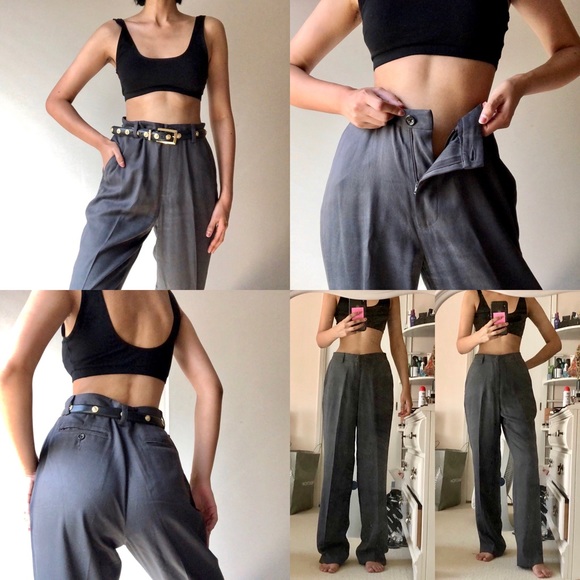 Grey Silk Trouser - Picture 4 of 5